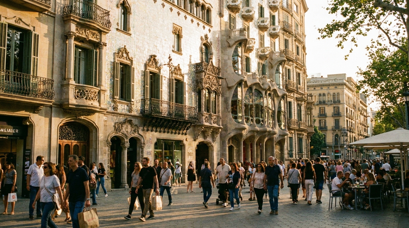 Barcelona city street